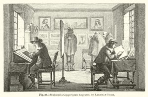Studio eines Kupferstechers von Abraham (after) Bosse