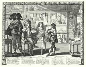 Der edle Maler (Gravur) von Abraham (after) Bosse