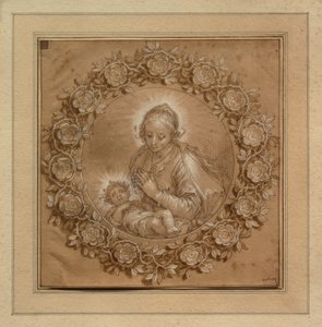 Madonna mit Jesuskind in einem Tondo von Abraham Bloemaert