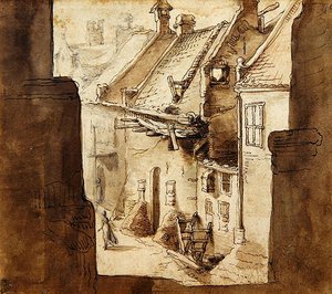 Blick von den Wällen in eine Gasse von Abraham Bloemaert