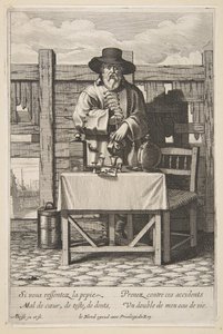 Branntwein- oder Heilmittelverkäufer, Mitte bis Ende des 17. Jahrhunderts von Abraham Bosse