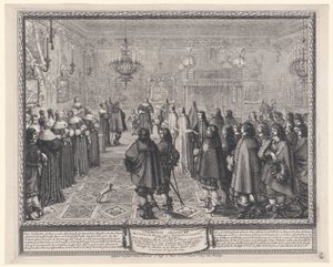Zeremonie beim Ehevertrag von Abraham Bosse