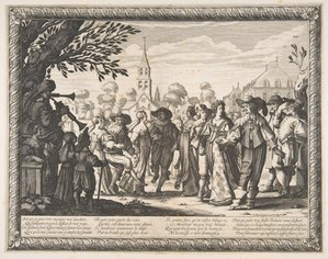 Tanz auf dem Dorfplatz, ca. 1633