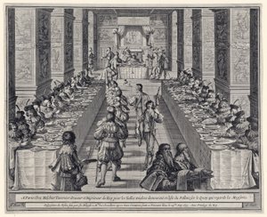 Disposition du Festin, aus ?L?ordre du Saint-Esprit?, veröffentlicht 1634 von Abraham Bosse