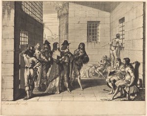 Gentry besucht ein Gefängnis von Abraham Bosse