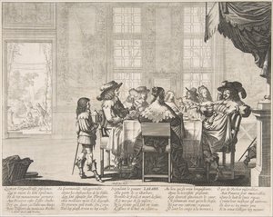 Das Bankett des reichen Mannes, Mitte bis Ende des 17. Jahrhunderts von Abraham Bosse
