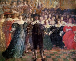 Der Hofball (Detail) von Abraham Bosse