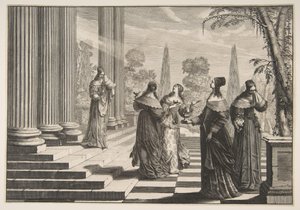 Die törichten Jungfrauen abgewiesen, ca. 1635 von Abraham Bosse