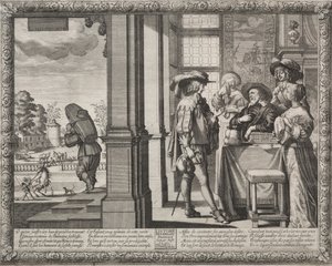 Der verlorene Sohn: Der verlorene Sohn verabschiedet sich von seinen Eltern von Abraham Bosse