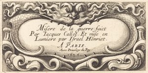 Titelseite für Callots "Die kleinen Elendigkeiten des Krieges" von Abraham Bosse