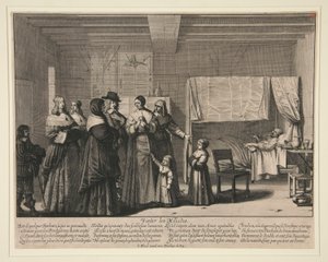 Visiter les Malades, aus Sieben Werke der Barmherzigkeit von Abraham Bosse