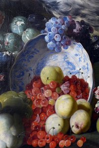 Blumen, Früchte, Vögel