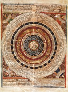 Kosmographie: Darstellung der Erde als Astronom mit einem Astrolabium von Abraham Cresques