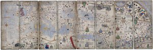 Vier Pergamentblätter des Katalanischen Atlas