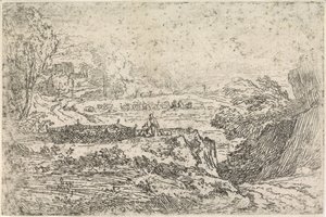 Landschaft mit Schafen von Abraham Genoels