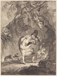 Der Windstoß von Abraham Girardet after Antoine Lebel