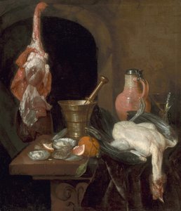 Vorbereitungen für eine Mahlzeit von Abraham Hendricksz van Beyeren