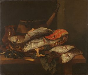 Stillleben mit Fisch von Abraham Hendricksz van Beyeren