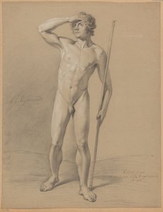 Stehender männlicher Akt, von vorne gesehen (1. Preis 1810) von Abraham Johannes Ruytenschildt