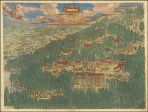 Imaginäre Ansicht von Daphne in Antiochia (1624) von Abraham Ortelius