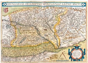 Österreich, Slowenien, Bosnien und Herzegowina, Serbien, Rumänien, Tschechische Republik, Slowakei, Ungarn, Westukraine von Abraham Ortelius
