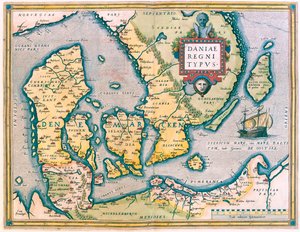 Dänemark, Südschweden von Abraham Ortelius