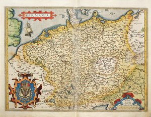Karte von Deutschland, aus Theatrum Orbis Terrarum von Abraham Ortelius