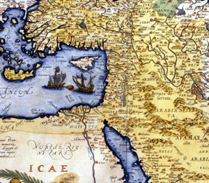 Palästina und Ägypten nach dem Atlas von Abraham Ortelius, Amsterdam