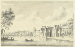 Ansicht des Dorfes Nieuwersluis von Abraham Rademaker