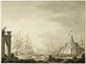 Malta, Hafen von Valletta von Abraham Storck