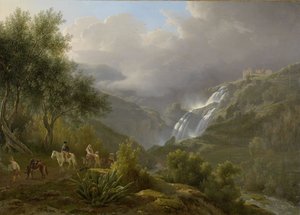 Die Kaskaden von Tivoli, mit einem herannahenden Sturm, 1824