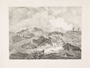 Durchbruch des Kamperdeichs, 1825 von Abraham Vinkeles