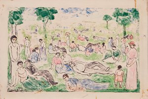 Park mit Figuren, 1908