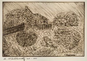 Ohne Titel, eine von sechs Drucken, 1903-1925 von Abraham Walkowitz