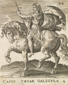 Caius Caesar Galigula von Zwölf Kaiser zu Pferd von Abraham de Bruyn