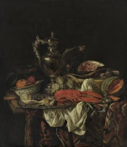 Stilleben mit einer Silberkanne