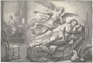 Der Engel erscheint Josef im Traum von Abraham van Diepenbeeck