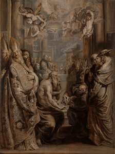Die Disputation über die Gegenwart Christi in der Eucharistie von Abraham van Diepenbeeck