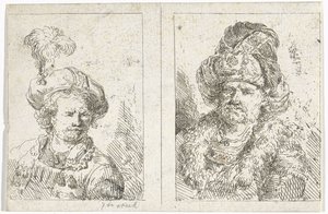 Zwei Männerbüsten von Abraham van Strij (I)