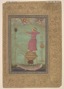 Jahangir schießt den Kopf von Malik Ambar, frühes 17. Jahrhundert