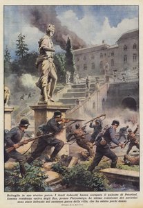 Schlacht in einem historischen Park