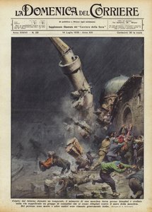 Vom Blitz getroffen während eines Sturms, das Minarett einer türkischen Moschee bei Istanbul