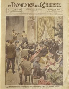 Titelillustration der New Yorker Party für junge Leute zur Erlösung von Achille Beltrame