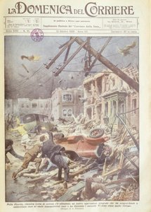 Titelillustration des Hurrikans in Florida, USA von Achille Beltrame