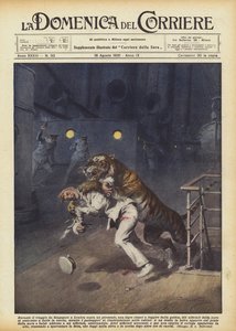 Während der Reise von Singapur nach London auf einem Dampfer entkam ein Tiger aus seinem Käfig
