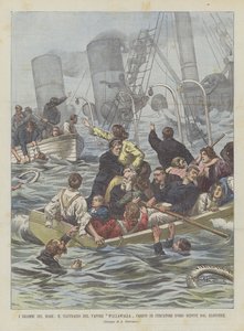 Die Dramen des Meeres, das Schiffswrack des Dampfers Wallawalla, beladen mit Goldsuchern aus dem Klondike