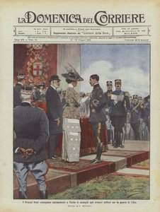 Die königlichen Prinzen überreichen in Turin feierlich die Medaillen an die Militärflieger für den Krieg in Libyen