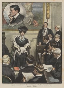 Die großen Prozesse, der Millionär Thaw vor den Richtern in New York wegen Mordes von Achille Beltrame