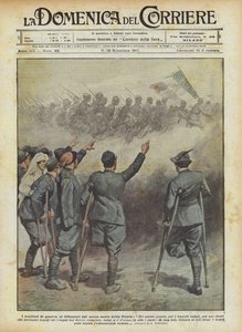 Die Kriegsversehrten an die Verteidiger des heiligen Bodens des Vaterlandes von Achille Beltrame