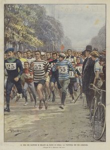 Der Lauf der Bastionen von Mailand, der Start der 160 Läufer